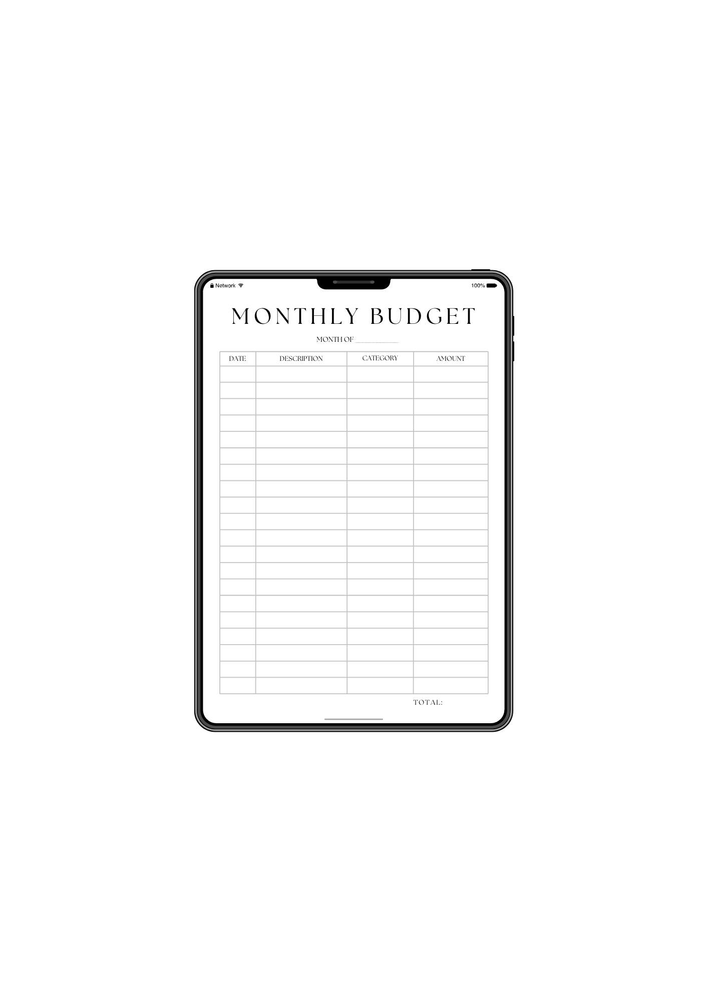 Monthly Budget Tracker